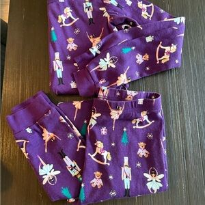 The Children's Place Purple Pajama Set with Ballet and Nutcracker Design